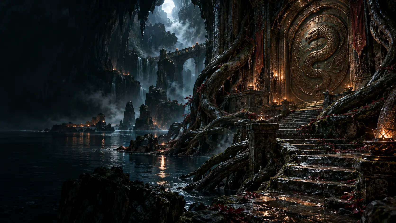 Dark fantasy illustration for Grom the Mighty